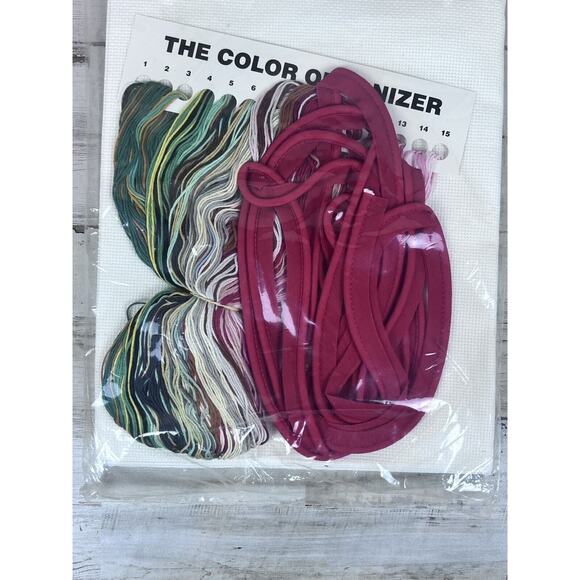 Vintage Needle Treasures 48" Sugar Plum Lane Christmas Tree Skirt Cross Stitch - Picture 3 of 5